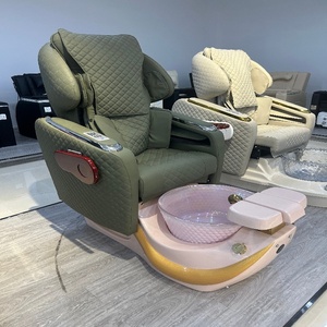 <span class=keywords><strong>Chaise</strong></span> de pédicure électrique de luxe, <span class=keywords><strong>chaise</strong></span> de spa pour les pieds en PU matelassé avec bassin transparent pour salon de manucure haut de gamme - Product Image 2