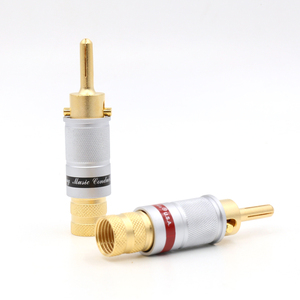 Lockable Banana <strong>Plug</strong> Connector, <strong>Speaker</strong> Cable <strong>Plug</strong>, Hifi Screw Locking Audio Adapter - Product Image 1