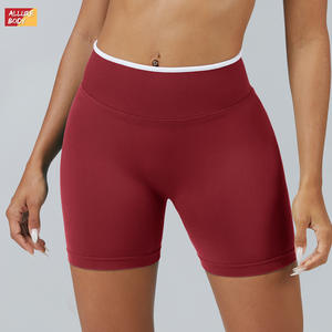 Shorts de Yoga Sin Costuras para Mujer, Color Sólido, Ajuste Ceñido, Secado Rápido, Levanta Glúteos, Shorts Deportivos para Correr y Hacer Ejercicio - Product Image 3