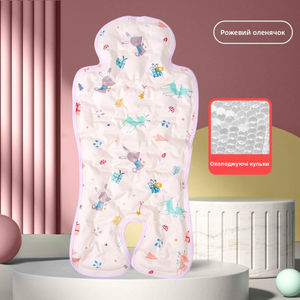Cojín de Asiento para <span class=keywords><strong>Cochecito</strong></span> de Bebé, Tejido para Verano, 40 Hilos de Algodón/EVA/Perlas de Gel Refrigerante, Estilo Americano, para Bebés y Niños Pequeños, 70x34cm - Product Image 6
