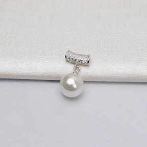 Pendentif polyvalent en argent S925, accessoire personnalisable DIY, support vide, design simple à suspendre pour composants de bijoux - Product Image 1