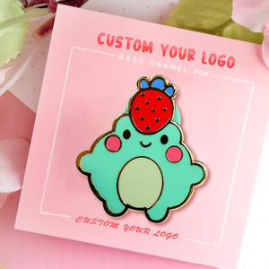 Toptan özel tasarım hediyeler gül altın kazınmış logo yumuşak mineli yaka rozeti rozeti destek kartı ile - Product Image 6