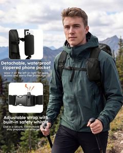 Sac à dos tactique pliable Oxford de 20 L avec fermeture éclair, ultra léger, pour hommes et femmes, idéal pour les voyages et le camping - Product Image 2