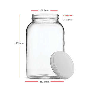 1Gallon Rộng Miệng Kính Lớn <span class=keywords><strong>Mason</strong></span> Jar Với Kín Kim Loại Nắp Để Lưu Trữ Và Đóng Hộp - Product Image 2