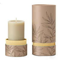 Boîte cylindrique ronde en carton pour emballage de bougies, boîte cadeau en papier de luxe imprimée sur mesure