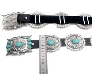 Vintage Western Cowgirl Cowboy cuero turquesa <span class=keywords><strong>piedras</strong></span> cintura hebilla cinturón <span class=keywords><strong>para</strong></span> pantalones Jeans <span class=keywords><strong>vestido</strong></span> - Product Image 6