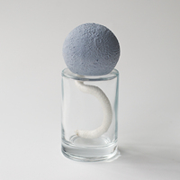 Diffuseur de parfum en diatomite en forme de lune avec couvercle, pierre aromatique naturelle pour l'aromathérapie, pour salon, bureau, maison