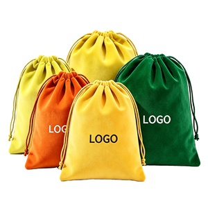 Sac à cordon en velours doux portable, pochette en velours personnalisée avec logo pour bijoux, petits gadgets, accessoires cosmétiques, emballage - Product Image 1