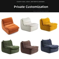 Canapé paresseux modulable en forme de pouf pour salon, emballé sous vide, sans accoudoirs, compressé sous film à bulles, personnalisable