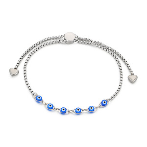 <span class=keywords><strong>Bracelet</strong></span> chaîne à maillons en acier inoxydable réglable Kalen Fashion, forme de cœur, couture à cordon, œil du diable, résine multicolore - Product Image 5