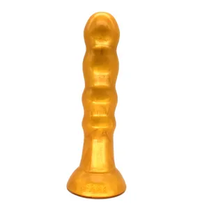 FAAK-G156 de silicona con cuentas doradas para adultos, consolador anal, tapón anal, juguete sexual unisex, faak shop, herramientas sexuales