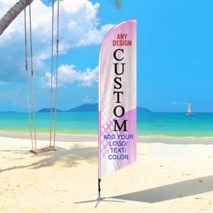Ensemble de drapeaux de plage personnalisés double face avec logo publicitaire, avec base et mât, pour les jeux et les cérémonies d'ouverture - Product Image 6