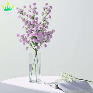 Lavanda artificiale crisantemo fiori di seta mamme Pom Pom Spray per festa nuziale - Product Image 3