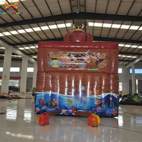 Château gonflable thème pirate en PVC avec toboggan, pour intérieur et extérieur, aire de jeux publique éducative, école et résidence
