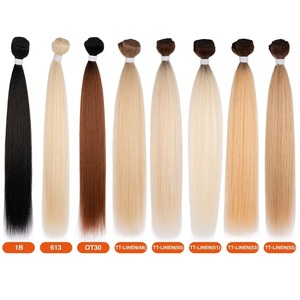 Tổng Hợp Mở Rộng Bó Thẳng Tóc Chịu Nhiệt Sợi Không Ngọn Lửa Tổng Hợp Sóng Thẳng Bện Tóc Bó Mở Rộng - Product Image 4