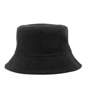 Vente en gros de chapeaux de <span class=keywords><strong>voyage</strong></span> en velours côtelé loisirs solide à la mode hommes femmes pêcheur extérieur plat haut large bord casquette seau - Product Image 6
