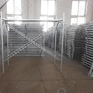 Marco de andamio de madera y aluminio para marco de construcción, Panel de plástico y acero metálico, venta al por mayor