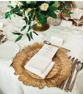 Assiette à dîner européenne de luxe en <span class=keywords><strong>verre</strong></span> avec bordure dorée, assiette à steak élégante de style nordique, plateau de service à dessert pour <span class=keywords><strong>table</strong></span> de banquet - Product Image 6