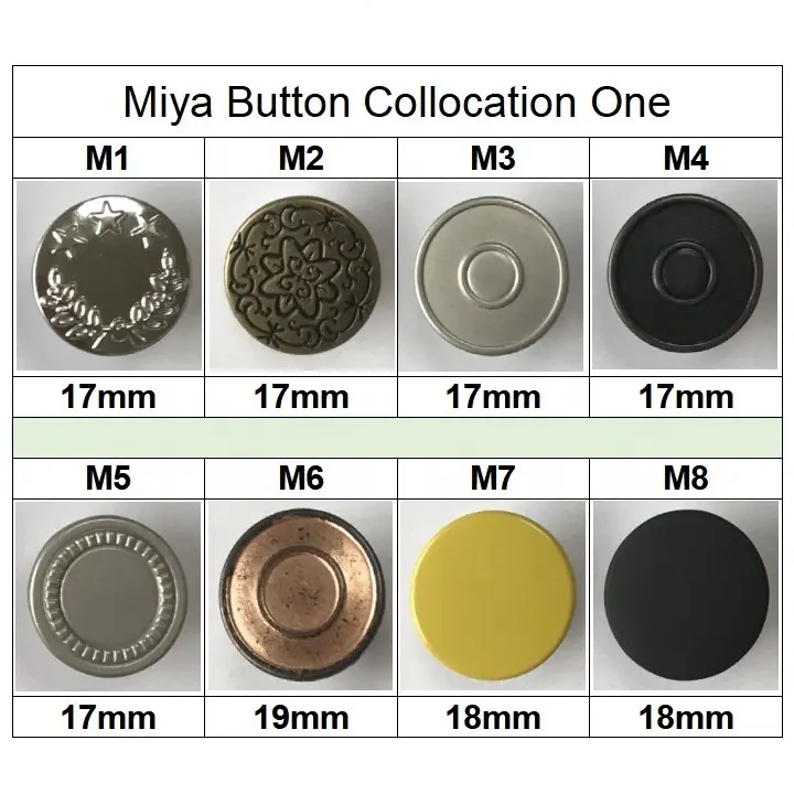 17mm 18mm 19mm Jeans button on sale Retail and wholesale are welcome 500 sets per box can choose designs by customers