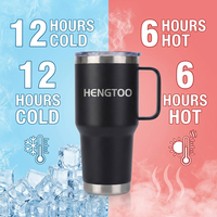 Mug à café isotherme en acier inoxydable à double paroi de 30 oz avec poignée pour boissons chaudes – Prix usine