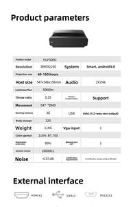 <span class=keywords><strong>Proyector</strong></span> de <span class=keywords><strong>TV</strong></span> Láser <span class=keywords><strong>Hisense</strong></span> HLP500U Cinema, 5000 Lúmenes, Tiro Corto, 1080P - Product Image 6