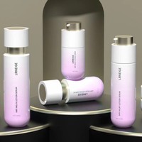 Ensemble de flacons et pots en verre pour cosmétiques, design unique, bouchon rotatif noir, emballage pour cheveux, lotion pour soins de la peau, pompe, crème, 50g, 100g