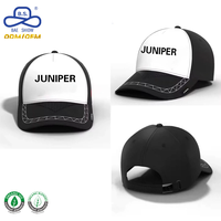 Casquette de baseball personnalisée avec logo ODM OEM, dos en maille respirante, noir et blanc