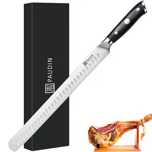 Profesyonel 12 inç Ham bıçak G10 kolu ile yüksek kaliteli alman çelik Ham sts sts etler Brisket dilimleme fileto bıçağı