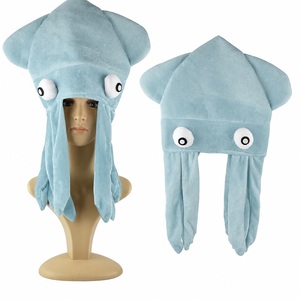 En gros, Chapeau de déguisement pieuvre et calmar coloré, motif animal de dessin animé, mignon, accessoire de fête pour enfants et adultes, pour événements costumés - Product Image 2