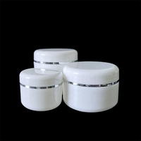 Récipient de crème Bouteille Pot 10g 50g 100g 150g 250g Vide Blanc Argent Bord Portable En Plastique Cosmétique Maquillage Visage Crème Pot