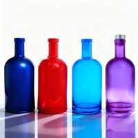 Vente en gros 100ml 10cl Brandy Mini Gin Vodka Liqueur Spiritueux Bouteilles en verre de luxe avec bouchons