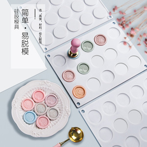 Plastic Mold 15 Holes Round for <b>Sealing</b> <b>Wax</b> Diy Stamping Tool White Eco Friendly Generic - Product Image 2