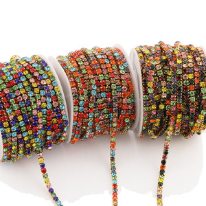 Cadena de diamantes de imitación coloridos con engaste de garra para pulseras, cinturones y accesorios de ropa H1585 - Product Image 5