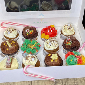 Caja de Postres <span class=keywords><strong>Mimi</strong></span> Pastel con Cupcake, Caja de Postres para Llevar, Caja de Postres para Catering, Cajas para Galletas, Chocolate y Té con Insertos para Alimentos - Product Image 2