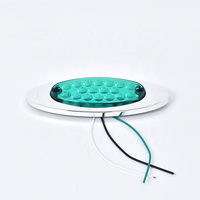 Feu de position latéral ovale lunette chromée 18LED contour lampe à LED blanc LED 24V feux de remorque camion camion lampe de dégagement