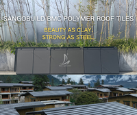 Wetter beständige BMC-Polymer-Dachziegel Flache Form Design im europäischen Stil Wartungsarmes starkes Dach material für die Villa