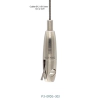 Clip elliptique en acier inoxydable pour câble métallique 32 mm certifié CE Nickel/Chrome noir/Blanc pour éclairage LED et luminaires suspendus