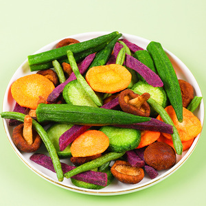 Chips de légumes mélangés naturels frites sous vide, assortiment croustillant, collation saine, fournisseur en gros OEM - Product Image 1