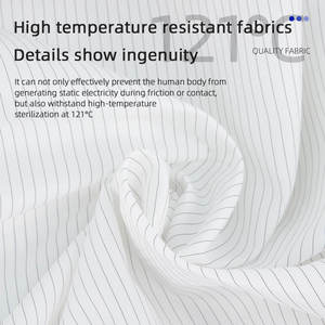 GMP atölyeleri için 121 ℃ isıya dayanıklı Anti statik temiz oda giyim toz geçirmez güvenlik kıyafetleri - Product Image 3