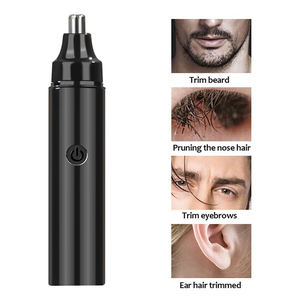 Tondeuse électrique pour poils du nez pour hommes et femmes, alimentée par USB/batterie, rasoir pour oreilles, cou et sourcils avec kit de rasoirs - Product Image 3