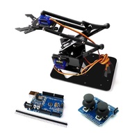Garra manipuladora de Robot de brazo mecánico acrílico sin ensamblar de 4 DOF para Maker Learning DIY Kit Robot