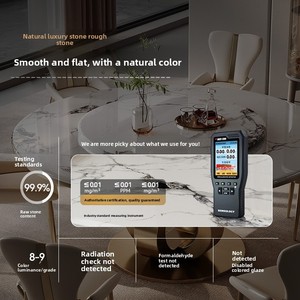 Mesa de Comedor de Mármol Microcristalino, Diseño Minimalista, Giratoria, Sillas de Comedor de Lujo, para Uso Doméstico y en Restaurantes - Product Image 4