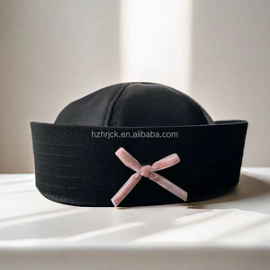 Lolita Cosplay JK Cosplay Costume Accessoires Rose Bleu Blanc Noir Sailor Cap Chapeau avec Arc - Product Image 3