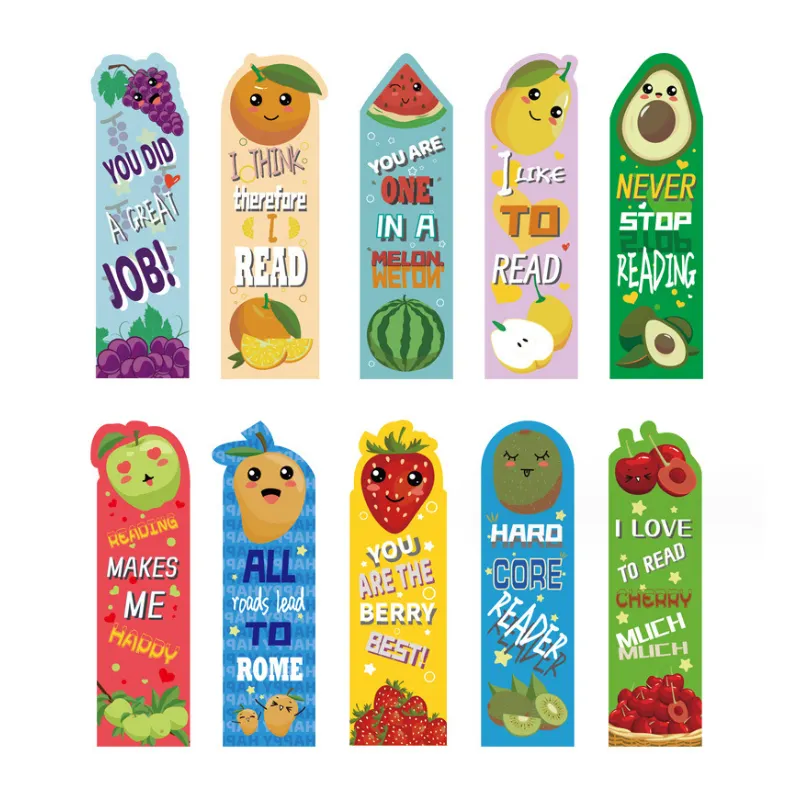 Hot Sale Promotional 30pcs/set Scratch and Sniff Sticker Paper Bookmark for Students Teens Food Lovers