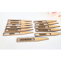 Étiquette personnalisée découpée au laser pour plantes de jardin étiquettes suspendues en bois de bambou étiquette pour plantes de jardin fleurs herbes
