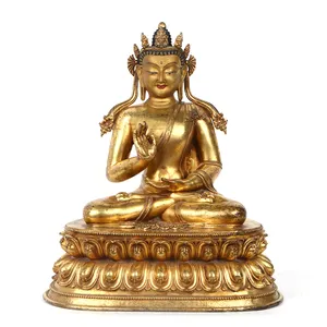 Copper tibetan buddha of the five directions amitabha and guanyin bodhisattva home buddha worship supplies buddha statue set