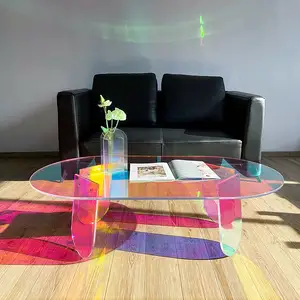 Acrylic Coffee Tables for Living Room Clear Coffee Table Iridescent Side Table