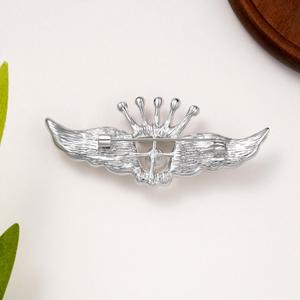 Broche Weiman simple et polyvalente en forme d'aile d'aigle avec perles et pompons, exquise et élégante, en zircon, pour fêtes d'enfants, en alliage plaqué - Product Image 5