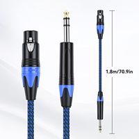 Dengeli Ses Kablosu 6,35 mm (1/4 inç) TRS - 3 Pinli XLR Kablo 1,8 m