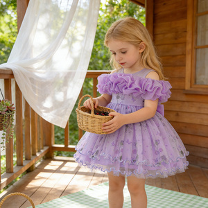 Nouvelle Robe de Cérémonie <span class=keywords><strong>Tutu</strong></span> <span class=keywords><strong>Rose</strong></span> Respirante en Coton Uni avec Nœud pour Bébé Fille MQATZ, Longueur Genou, pour Anniversaire et Mariage, Été, ODM L3022XZ - Product Image 2